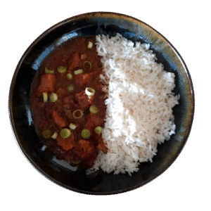 Sticky pork curry (groot)